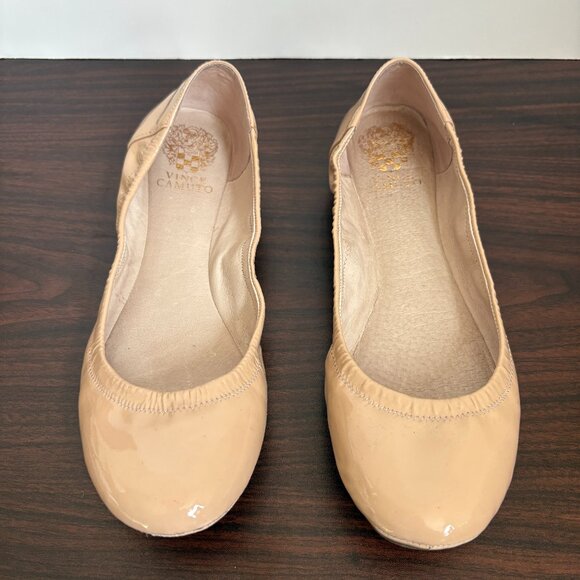 Vince Camuto Shoes - VINCE CAMUTO Ellen Bisque Bone Color Elastic Sides Ballet Flats Women's Size 9.5